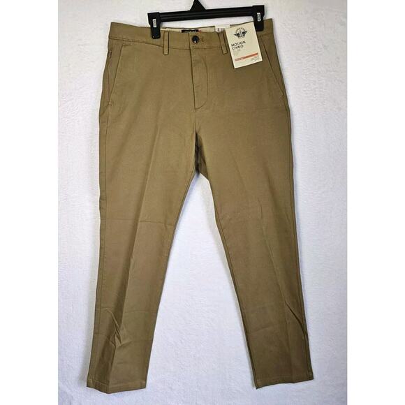 Dockers Men's Brown‎ Motion Chino Slim Fit Pants Size W33/L32